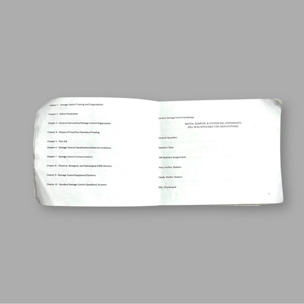 US Navy Basic Damage Control Handbook Paperback - Picture 5 of 6